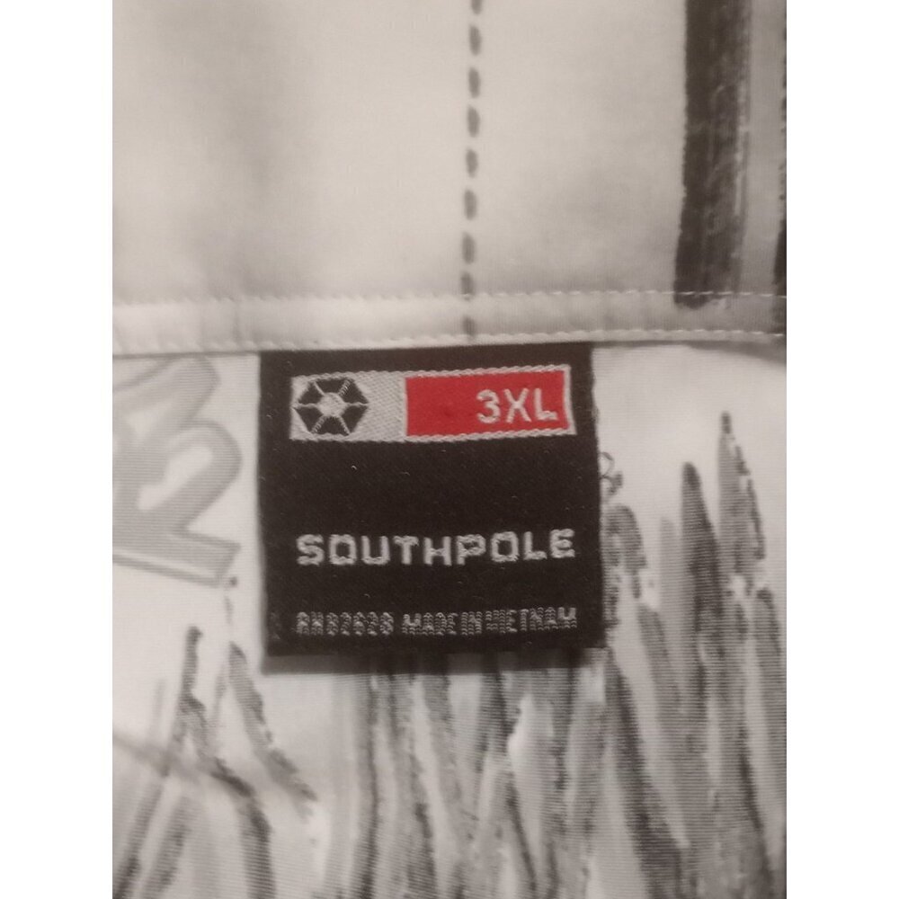 SOUTHPOLE Boy Hip Hop Print Short Sleeve Button Up Shirt Men’s Size 3XL Logo - Picture 11 of 14